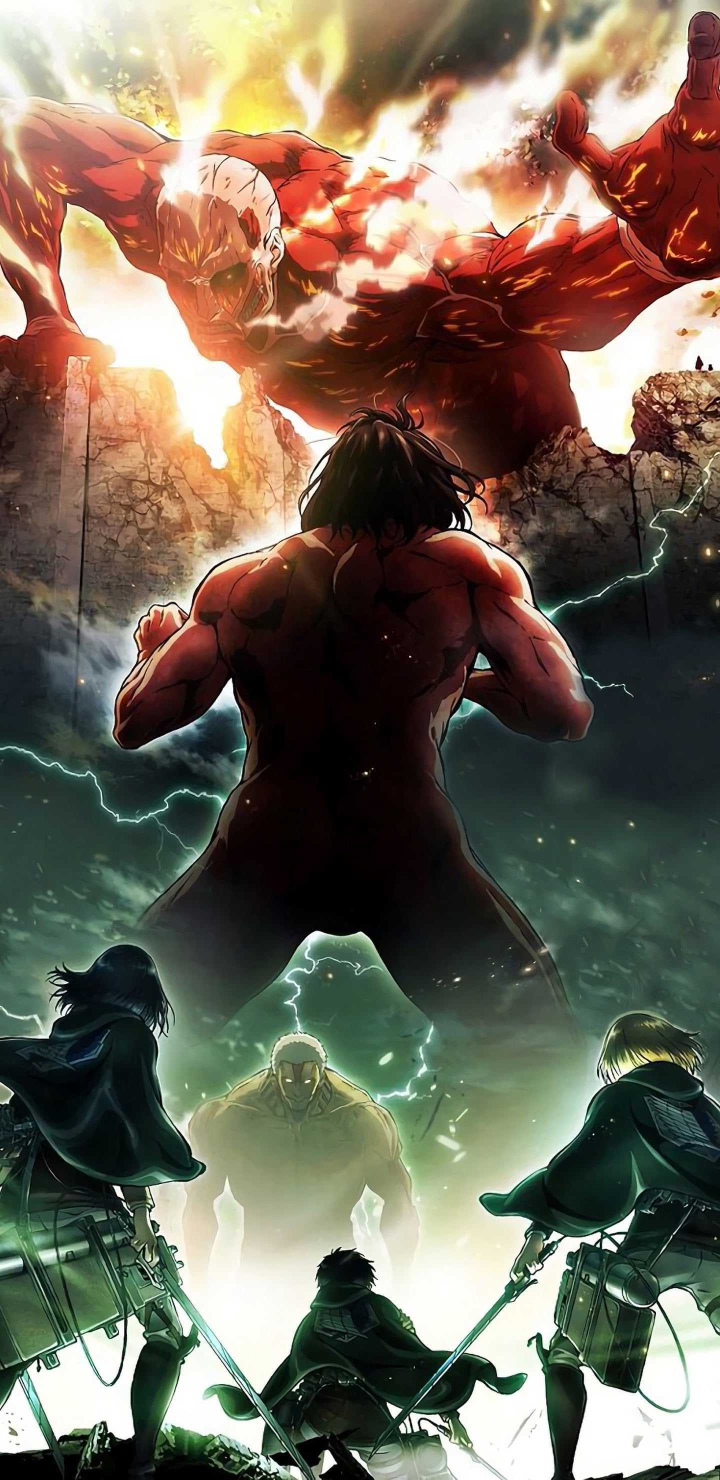 Attack on Titan Anime Art 4K Wallpaper iPhone HD Phone #3320f