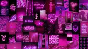 Desktop Hot Pink Aesthetic Wallpaper 