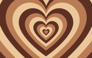 Desktop Brown Heart Wallpaper