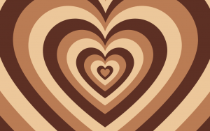 Desktop Brown Heart Wallpaper 