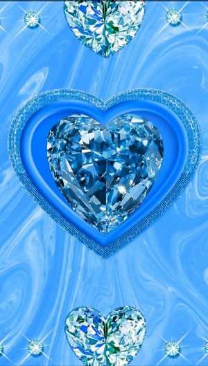 4K Blue Heart Wallpaper