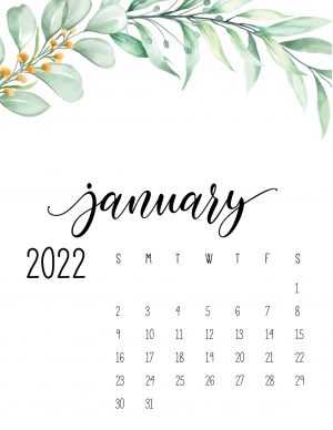 January 2022 Wallpaper 