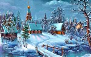 Desktop Snowy Christmas Wallpaper