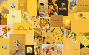 Desktop Yellow Aesthetic Wallpaper 