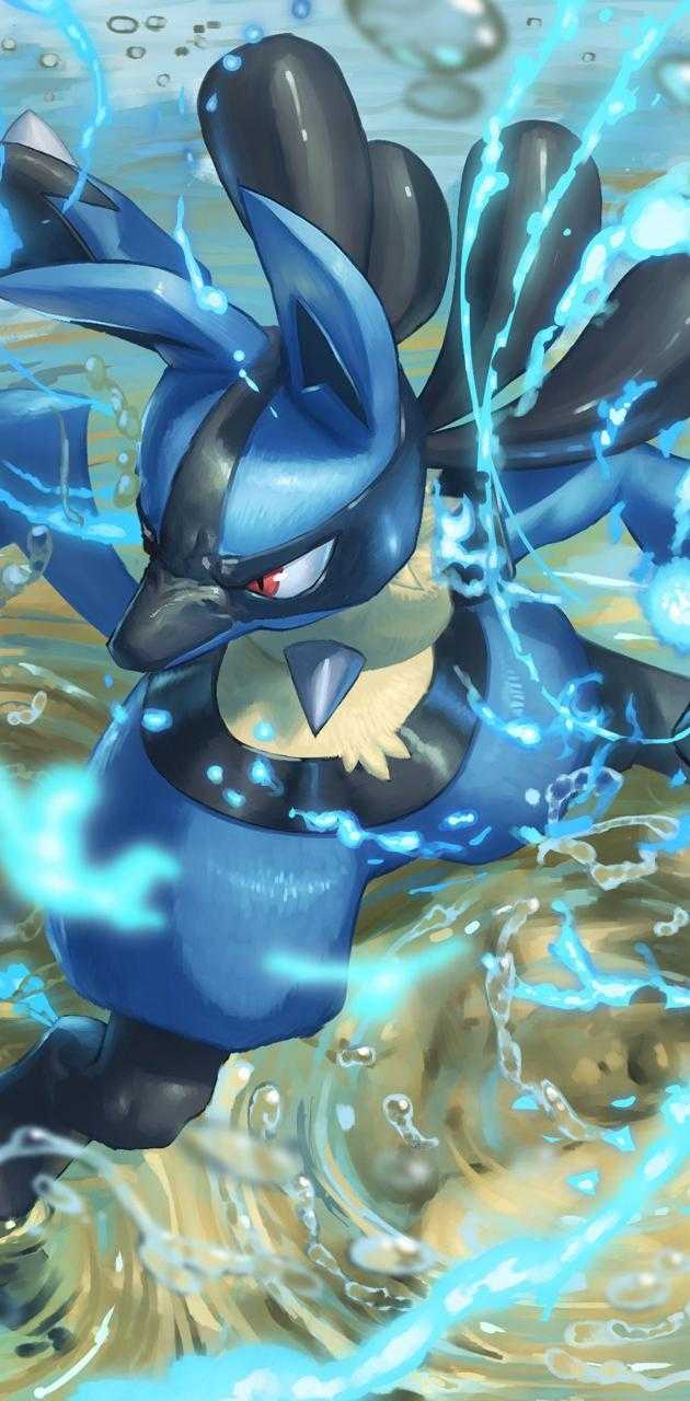 Lucario and Greninja, nintendo, pokemon, HD phone wallpaper