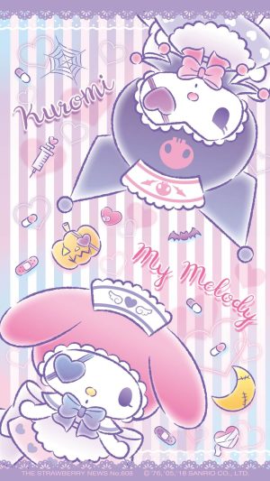 Kuromi And Melody Wallpaper