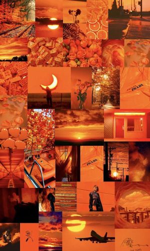 Orange Aesthetic Background 