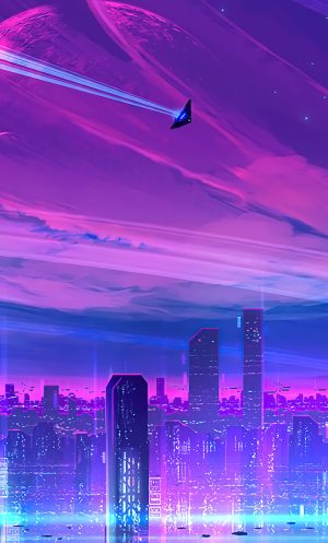 Neon City Background