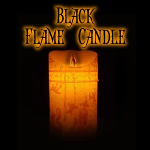 Black Flame Candle Background
