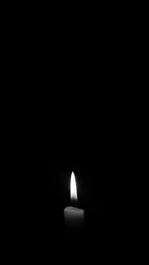 Black Flame Candle Wallpaper