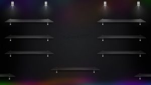 Desktop Black With Shelves Wallpaper