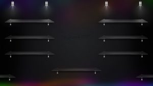 Desktop Black With Shelves Wallpaper 