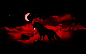 Desktop Black wolf Wallpaper 