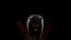 Desktop Black wolf Wallpaper 