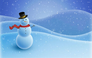 Desktop Snowman Wallpaper