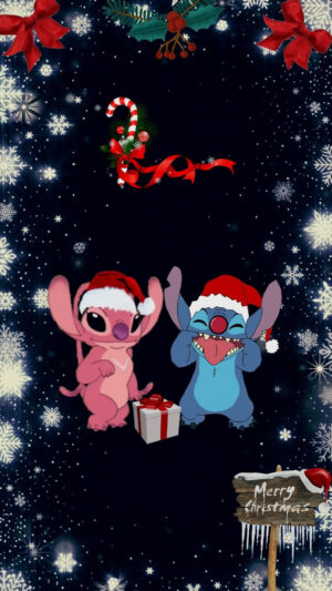 Stitch Christmas Background