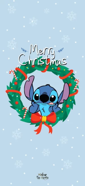 Stitch Christmas Background