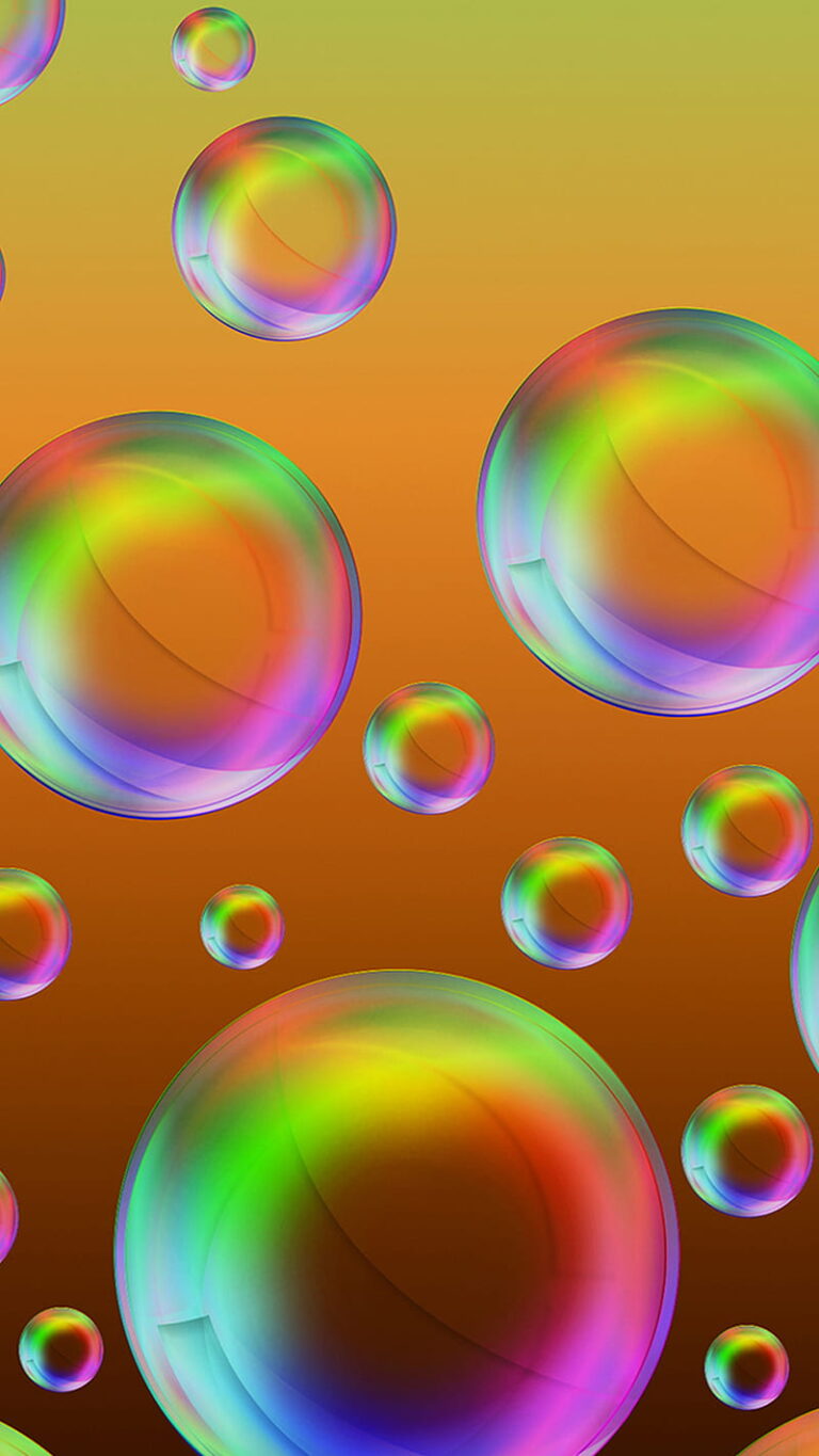 Rainbow Bubble Background WhatsPaper