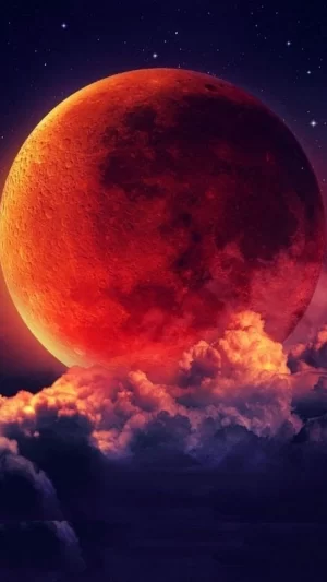 Red Moon Background