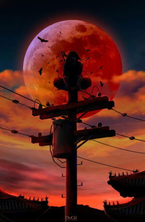 Red Moon Background