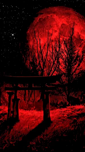 HD Red Moon Wallpaper 