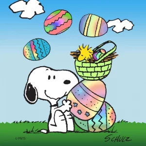 Snoopy Easter Background