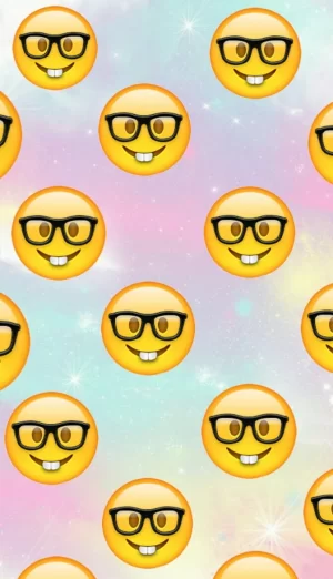 Nerd Emoji Background 