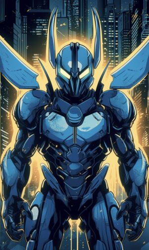 4K Blue Beetle Wallpaper