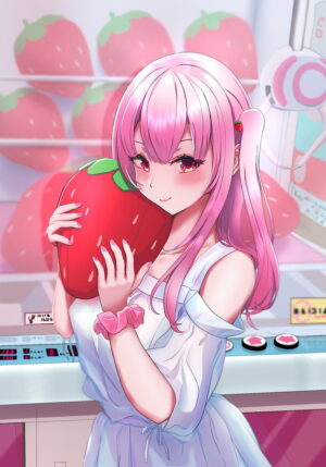 Strawberry Girl Background 