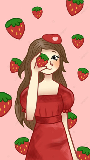 HD Strawberry Girl Wallpaper 