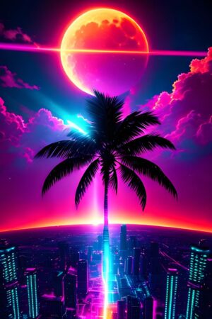 Synthwave Phone Wallpaper