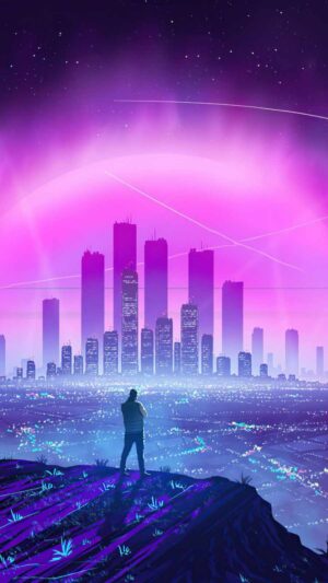 Synthwave Phone Wallpaper