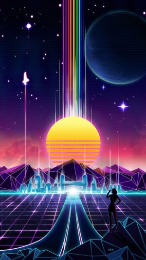 Synthwave Phone Wallpaper