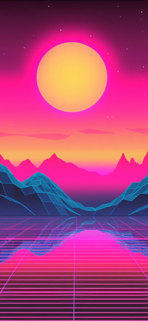 Synthwave Phone Background