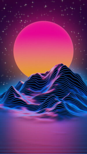 Synthwave Phone Background